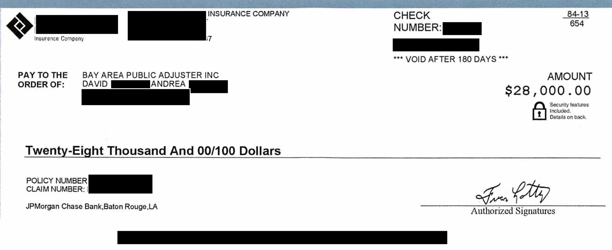 Complete redacted payment verification for case 3, document 2