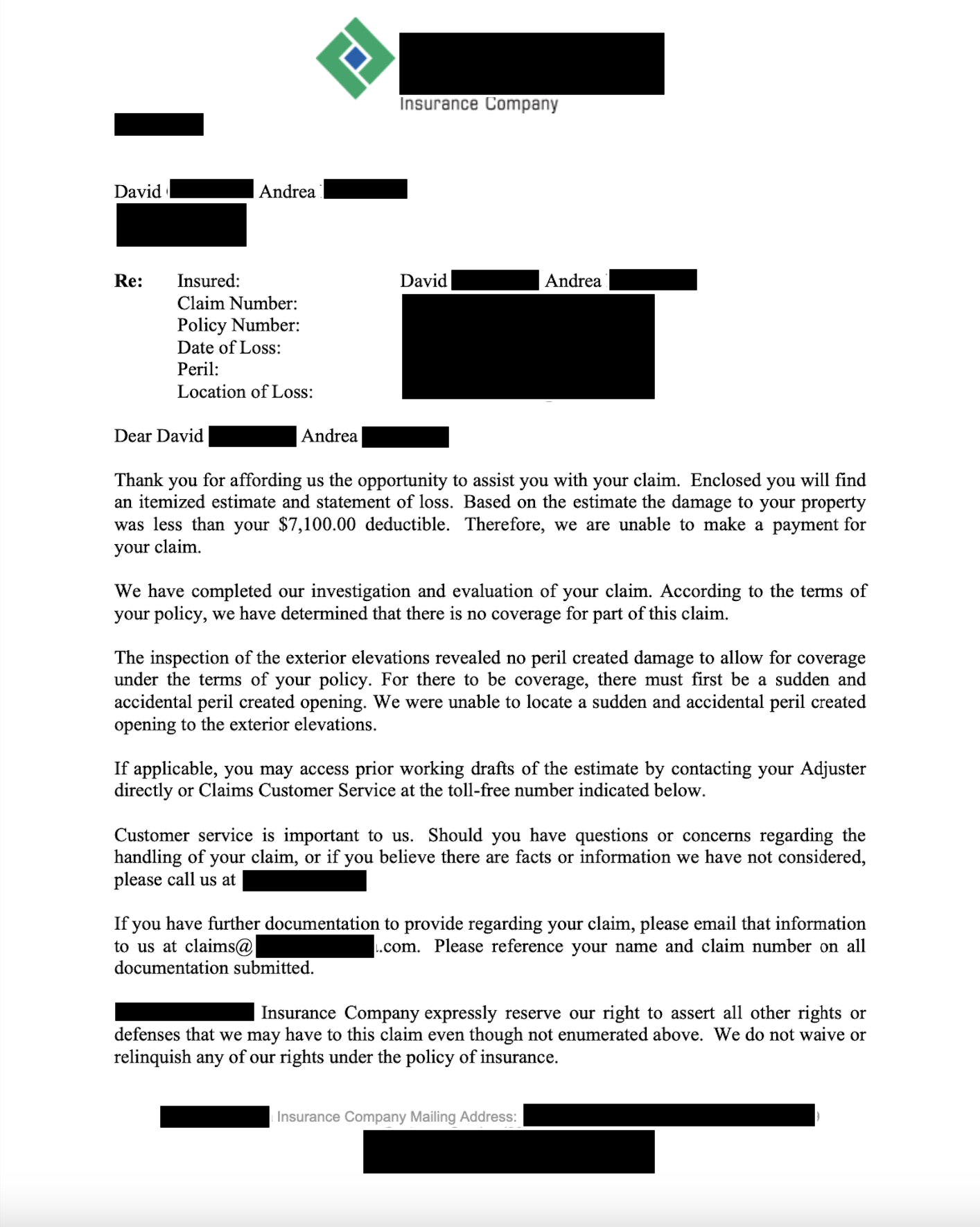 Complete redacted payment verification for case 3, document 1